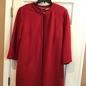 Donny & Nicole women’s size 18 deep orange red dress with jacket gold chain belt